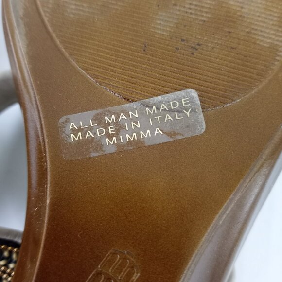 Toscanella MIMMA Double Band Wedge Slip On Sandals Made in Italy - Picture 8 of 9